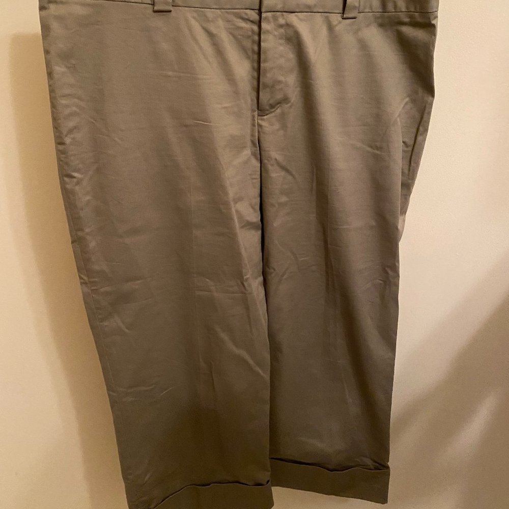 Merona Khaki Stretch Twill Slacks Sz 14